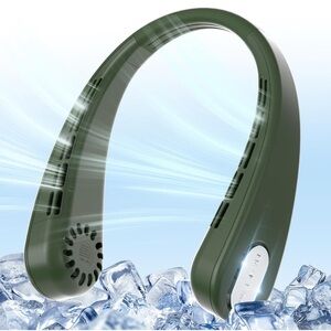Hands Free Neckband Cooling Fan Leafless, Portable Hanging Neck Fan Bladeless